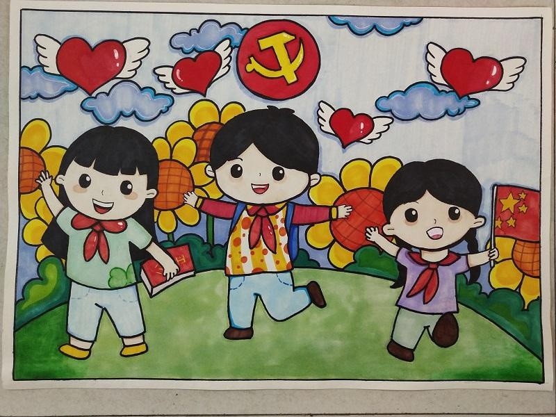 齐家学校举行"庆祝中国共产党成立100周年"绘画比赛