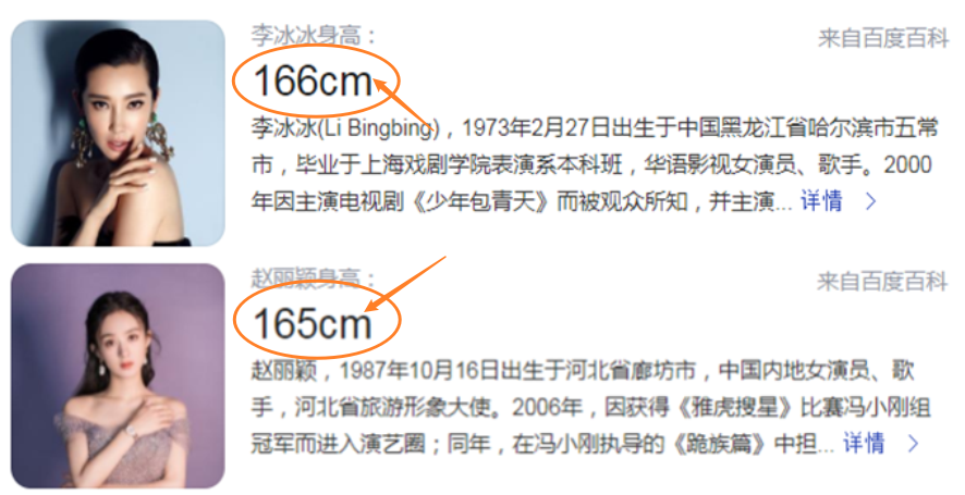 李冰冰赵丽颖同框,身高只相差1cm的两人,比例差距却不