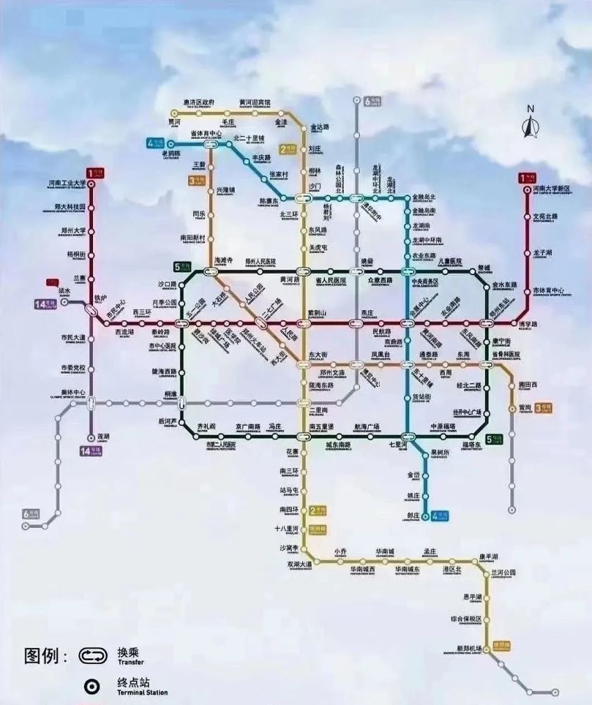郑州已开通地铁运营线路图 免责声明:本文来自腾讯新闻客户端自媒体