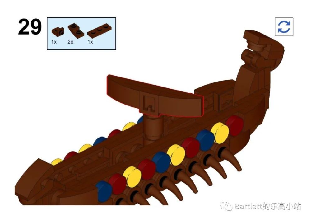 乐高迷你维京船模型图纸分享!