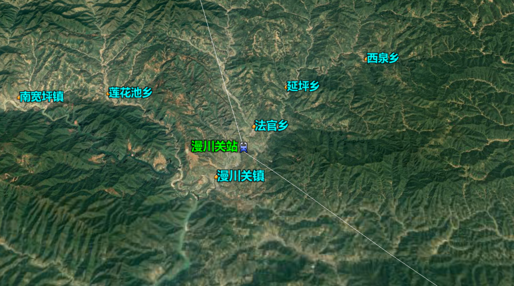 漫川关站设在山阳县漫川关镇前店子村附近.