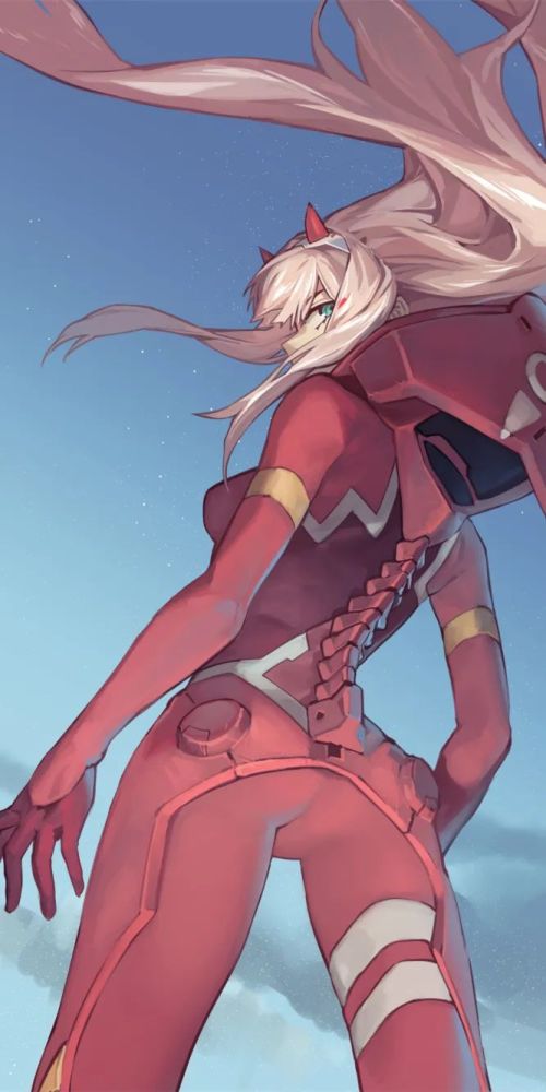 《darling in the franxx》国家队,zero two(02),全面屏壁纸