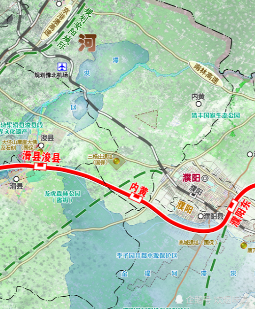 郑济高铁线路从河南滑县,浚县中间经过,设立滑县浚县站