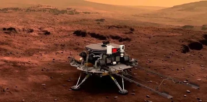 科技天问一号携祝融号火星车成功着陆火星首次留下中国印迹
