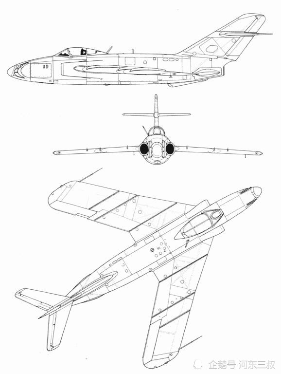 米格-17sn战斗机三视图