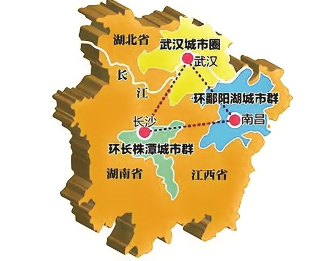 2007年以后后,武汉城市圈,长株潭城市群和鄱阳湖生态经济区(环鄱阳湖