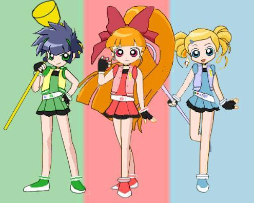 美版飞天小女警vs日版飞天小女警,q版与正常版的碰撞