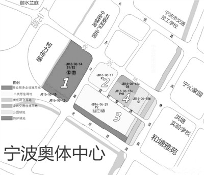 宁波奥体中心北侧区块拟调整规划可建住宅总量近23万平方米