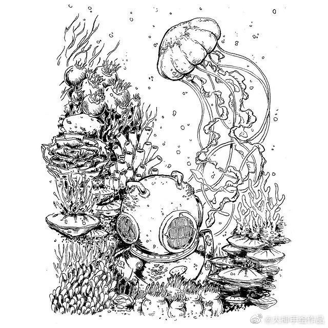 黑白画 | 孤独的笔芯
