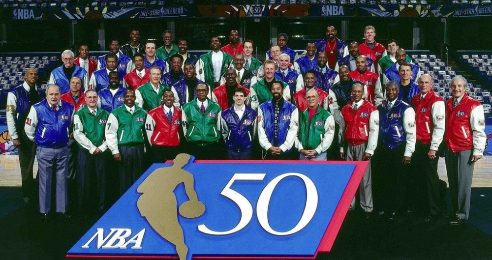 nba50大巨星合影!