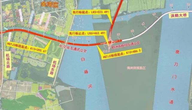 二期工程起点对接江珠高速公路,终点位于机场高速公路大林段,全长18.