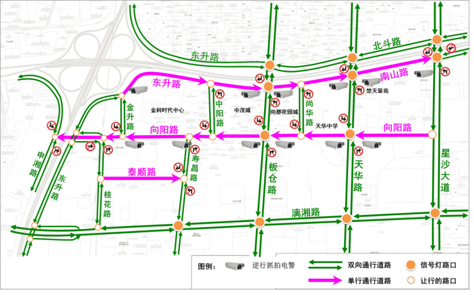 长沙县新增12处电子警察,地点位于