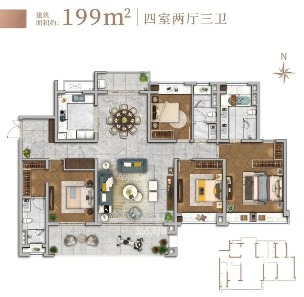 总共小编只发现了南京11家新房楼盘有200平以上大平层产品(主力户型)