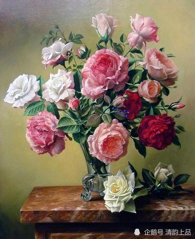 比利时画家pieter wagemans花卉油画作品选集