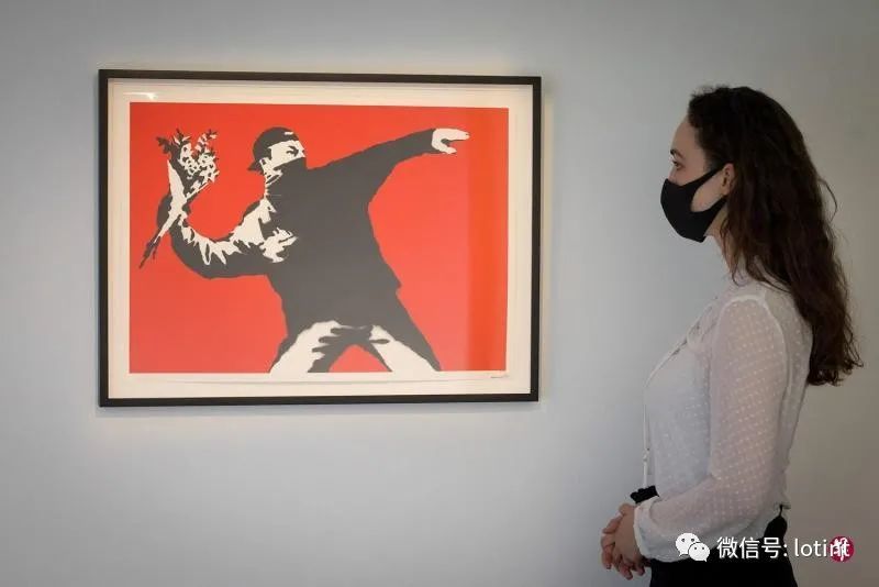 (堪培拉讯)英国涂鸦艺术家banksy名作《爱在空气中》(love is in the