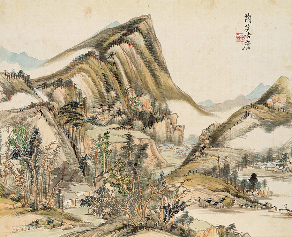 清代画家沈焯山水画《托兴言情册》
