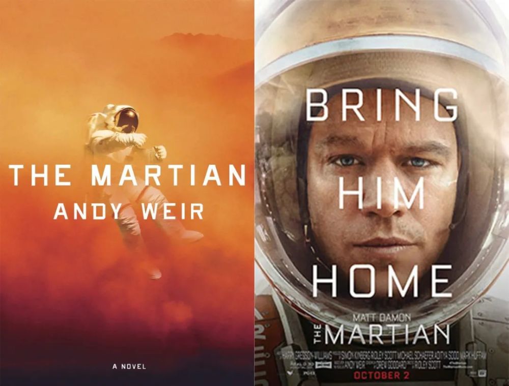 安迪·威尔《火星救援》封面及改编电影海报