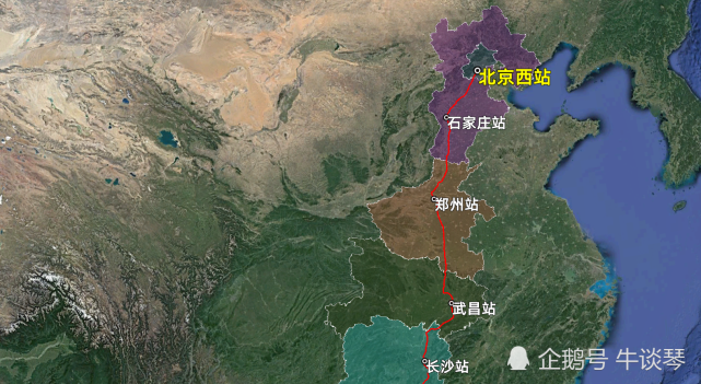 z202次列车运行线路图:三亚开往北京西,全程3417公里