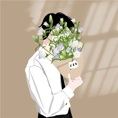 插画风格情侣头像一男一女-简单插画情侣头像