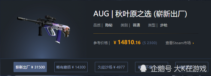 csgo皮肤:那些年,我们买不起的野荷 巨龙传说 秋叶原之选 炽烈之炎