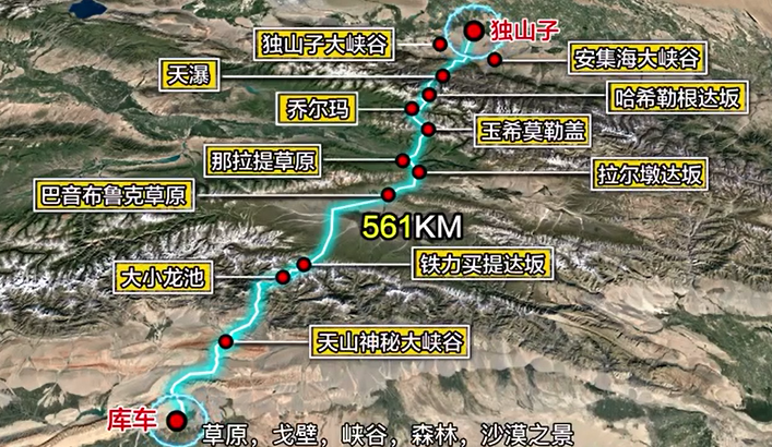 独库公路只用一天纵览雪山,草原,森林,戈壁是一种什么