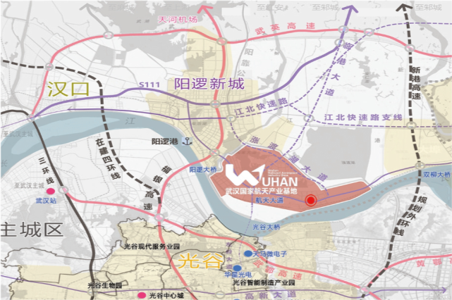武汉光谷和汉口新洲发展规划图