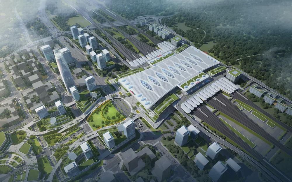 重庆东站方案公布,设计采用中国山水画的理念