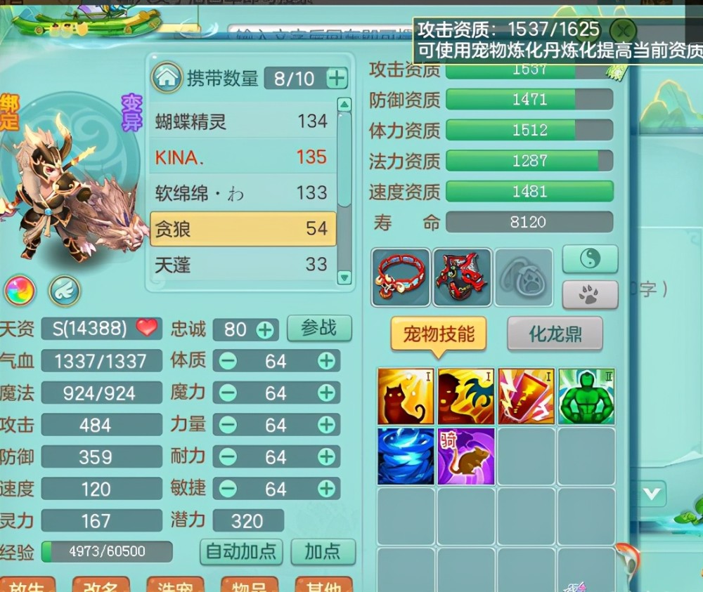 神武宠物资质，神武宠物资质怎么算