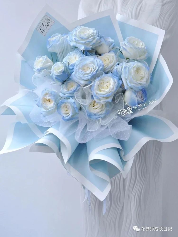 3|520碎冰蓝玫瑰花束,再来一波!