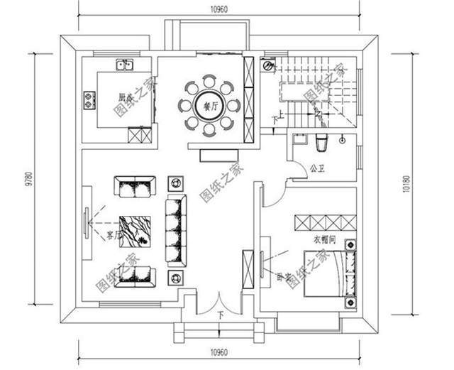 392米(含屋顶); 设计功能: 一层户型:客厅,餐厅,厨房,卧室(带衣帽间)