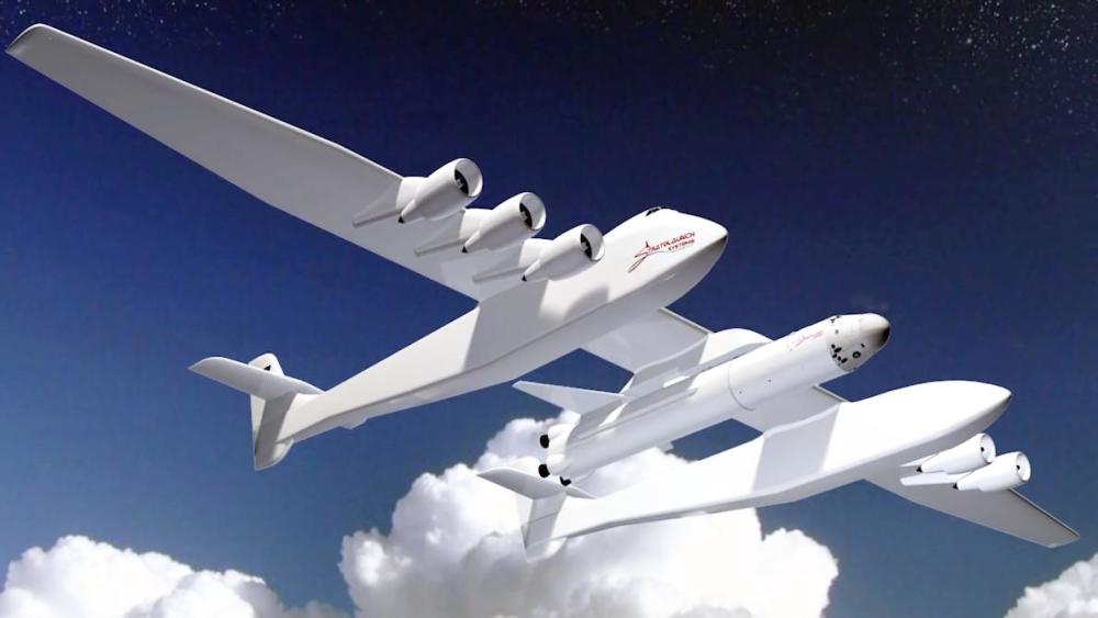 世界最大飞机首飞!拥有28个轮子6台发动机,能在空中发射火箭卫星!