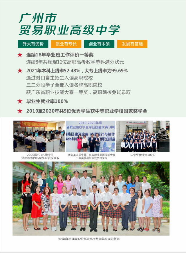 广州市贸易职业高级中学:2021年招生简章