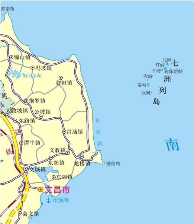 七洲列岛在海南文昌市沿海海域