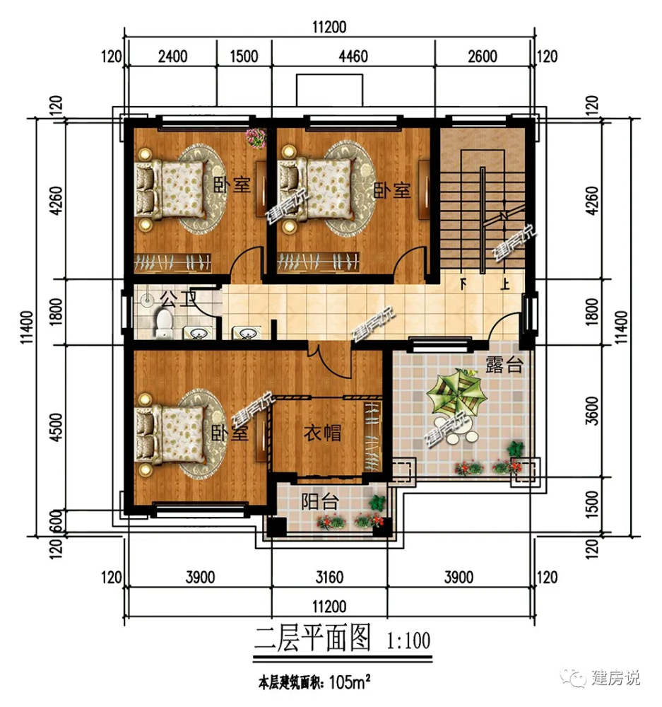 别墅图纸编号:jf201280,主体毛坯参考造价:23-33万,占地面积:80平方