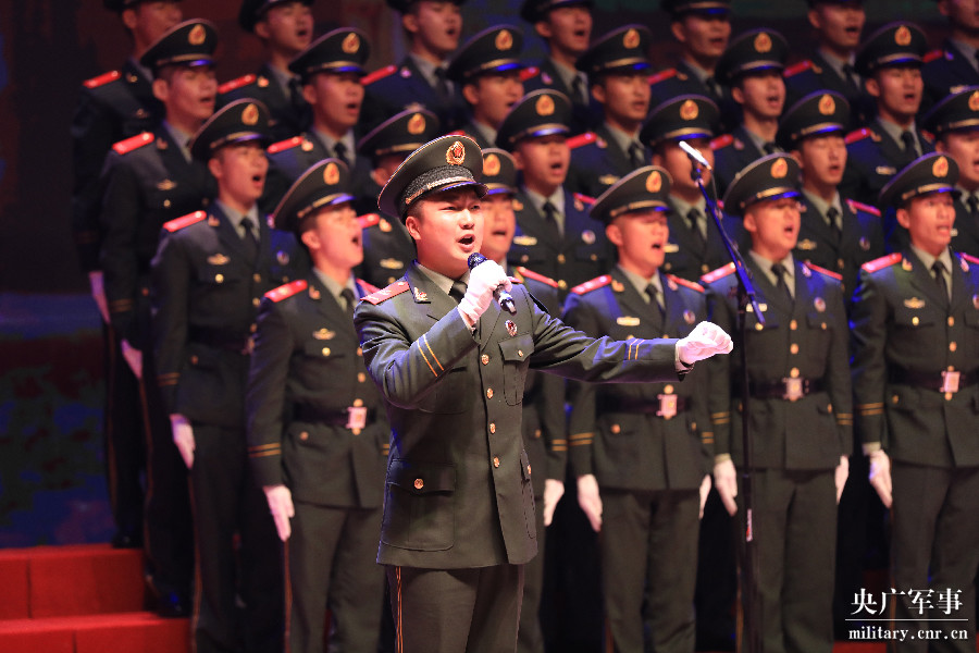 武警北京总队执勤第三支队举办人民军队忠于党主题合唱比赛