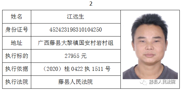 又有桂平人上外地老赖榜了