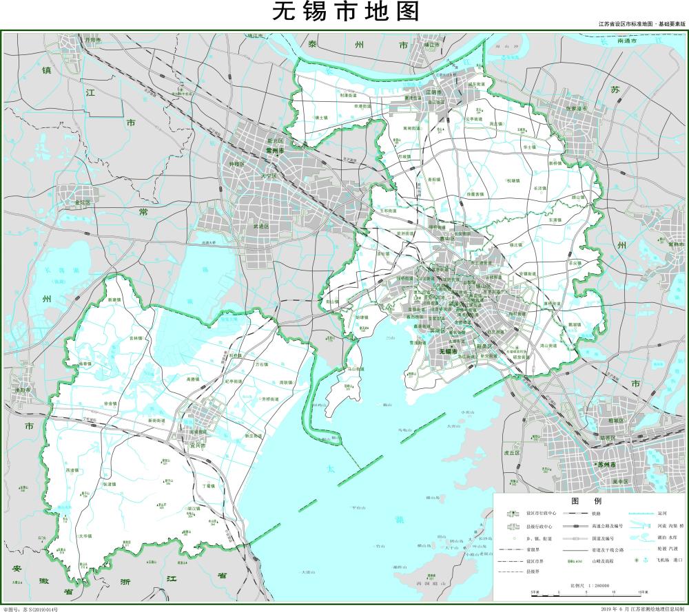 江苏省有哪些县不通铁路附江苏省最新标准地图