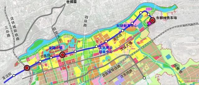 沈抚新区内的沈抚城际铁路,结合远期沈铁城际铁路建设,对现状沈抚