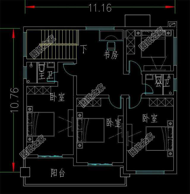 3套经济实用型农村别墅自建房设计图,户型经典,好看又