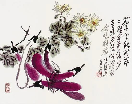 国画|一学就会画茄子_腾讯新闻