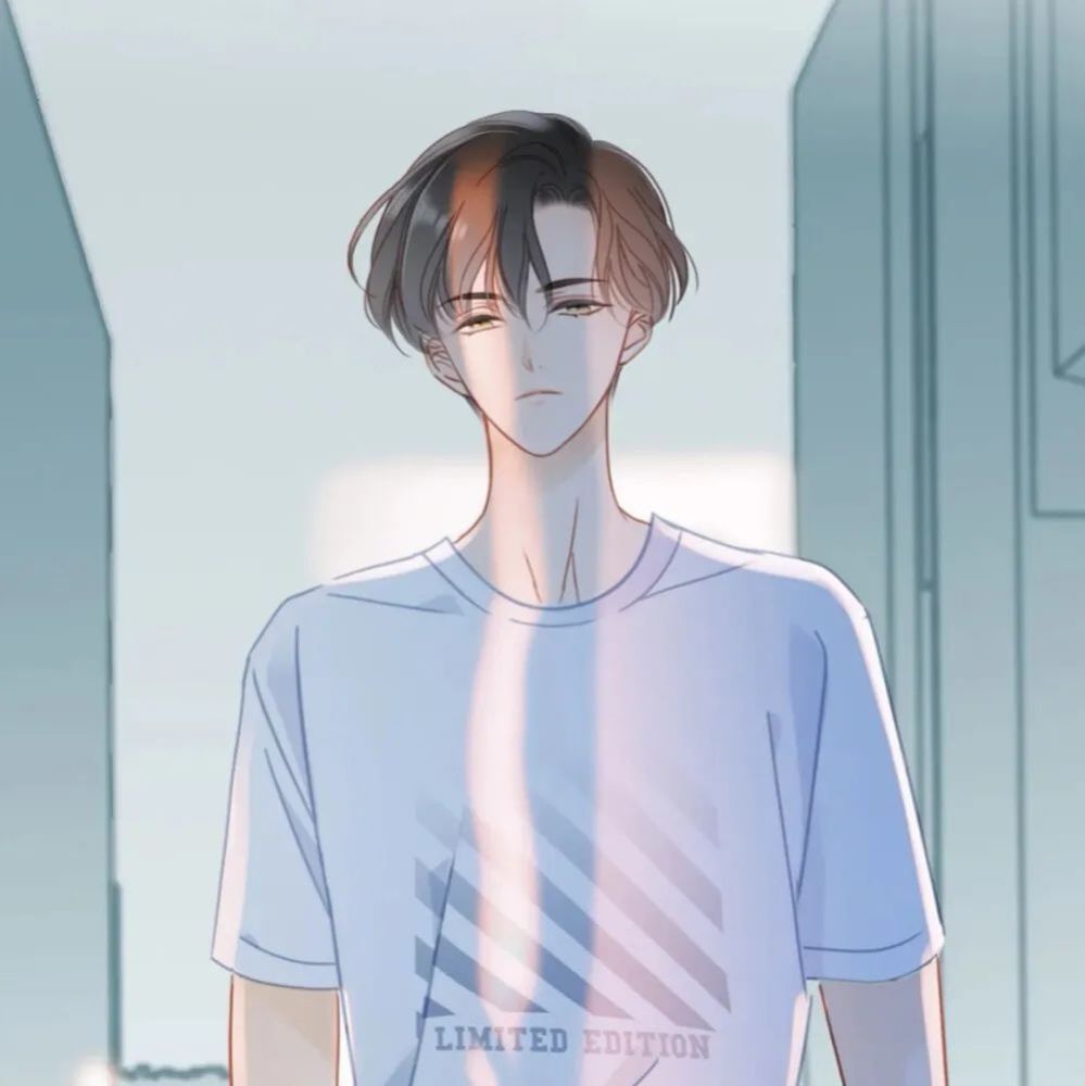 治愈系手绘男生头像 读温柔的句子 见阳光的人