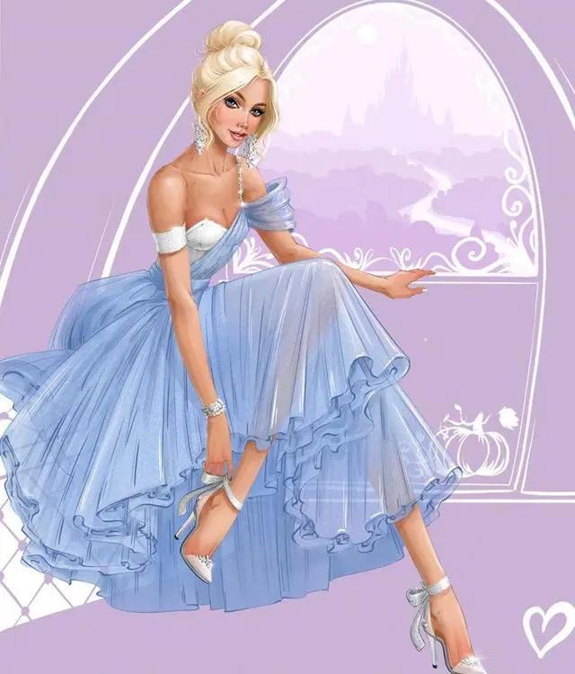 变成长腿超模的迪士尼公主,贝儿公主好似女王,白雪公主长腿惊艳