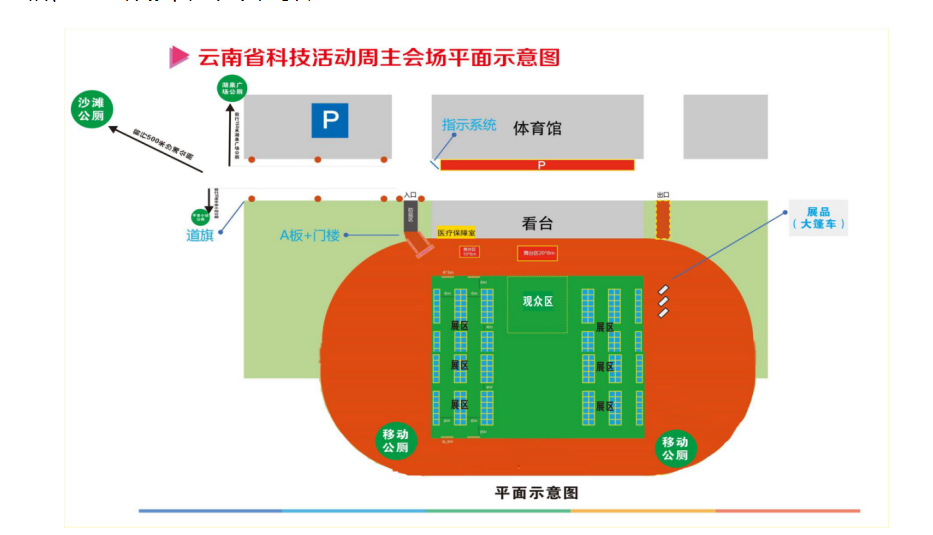 主会场平面布局示意图