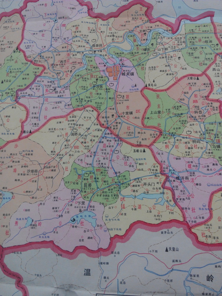1977年的黄岩县地图
