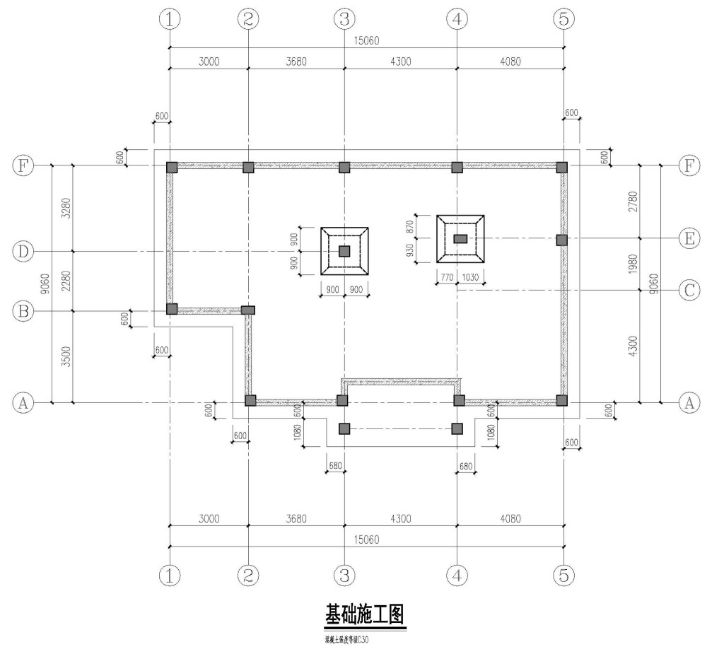 筏板基础施工图