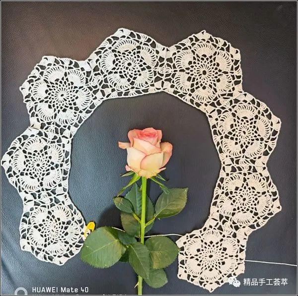 "雪绒花"钩织出来的中袖宽松美衣款式 花样图解