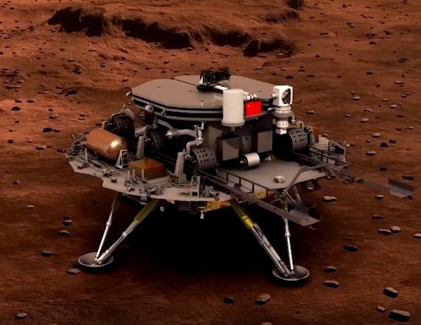 "祝融号"火星车成功登陆火星 将对巡视区开展详细探测