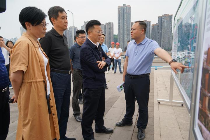 考察调研 江北区委副书记,代理区长陶世祥 陶世祥在调研中.