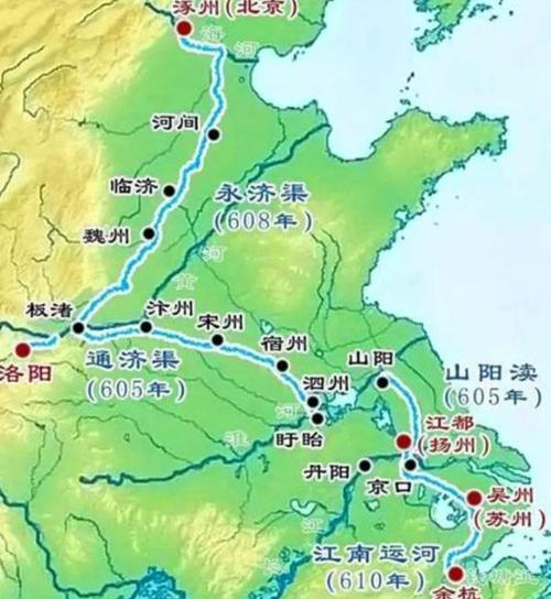 这南北大运河的四段,实际上是四条运河,它将江淮地区,中原地区和河北