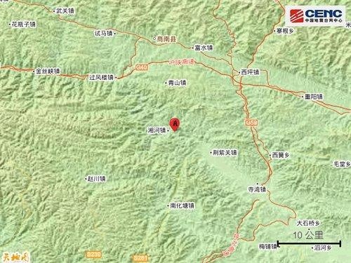 快讯陕西商南县附近发生36级地震